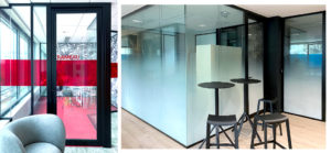 Adhésifs pour cloisons de bureaux, SLCI Lyon