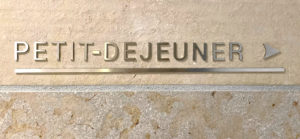 Découpe de lettre Inox - Villa Maïa, Lyon