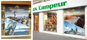 Impression grand format pour habillage de vitres, La Sportiva, France